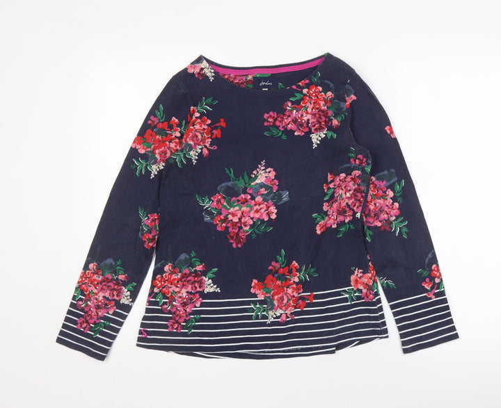 Joules Women’s Blue Floral T-Shirt Size 8