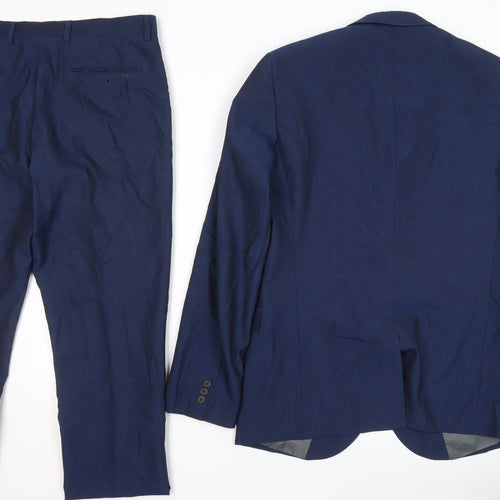 Next Men's Blue Long Suit 42L/34L 2 Piece Formal Elegant