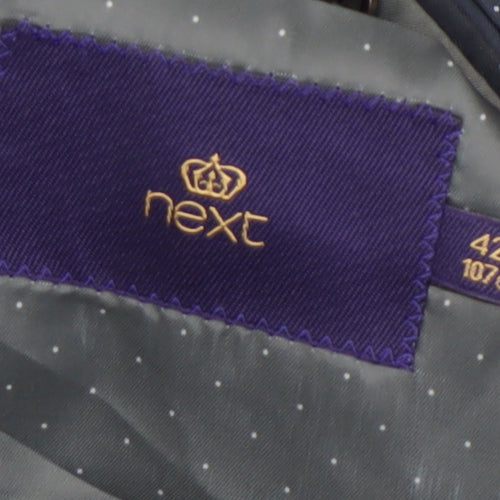 Next Men's Blue Long Suit 42L/34L 2 Piece Formal Elegant