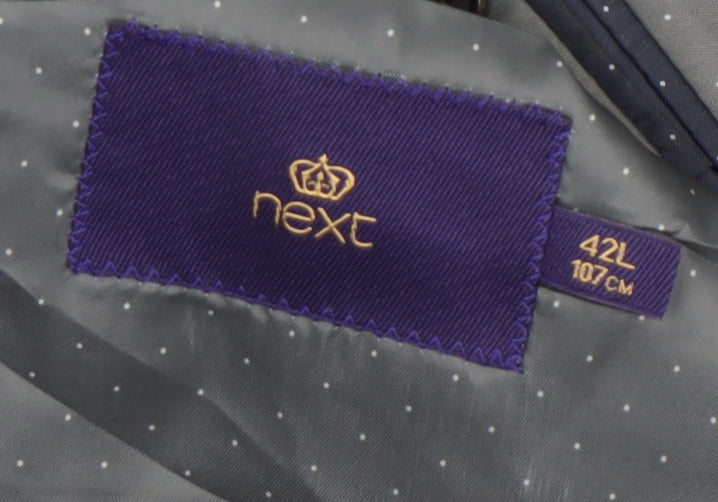 Next Men's Blue Long Suit 42L/34L 2 Piece Formal Elegant