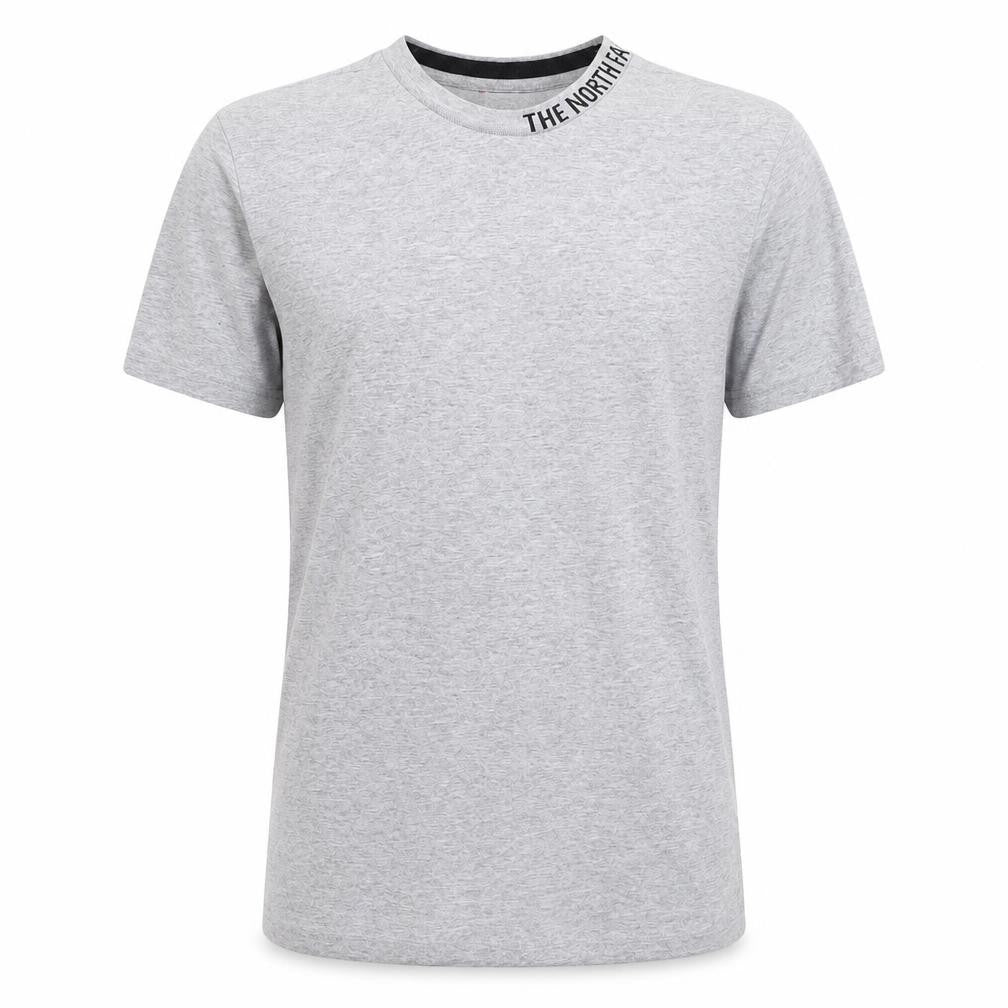 Front view of The North Face Men's Grey Crew Neck T-Shirt S