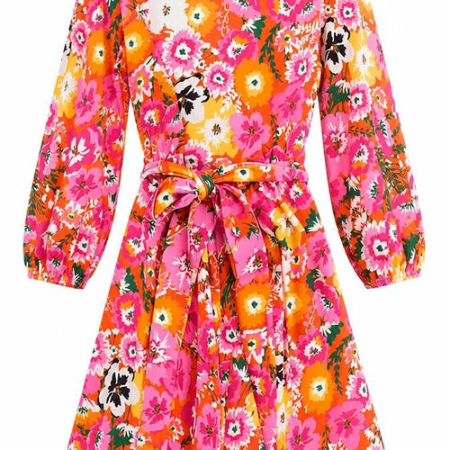 Boohoo Women’s Floral A-Line Dress, Size 8, Multicoloured