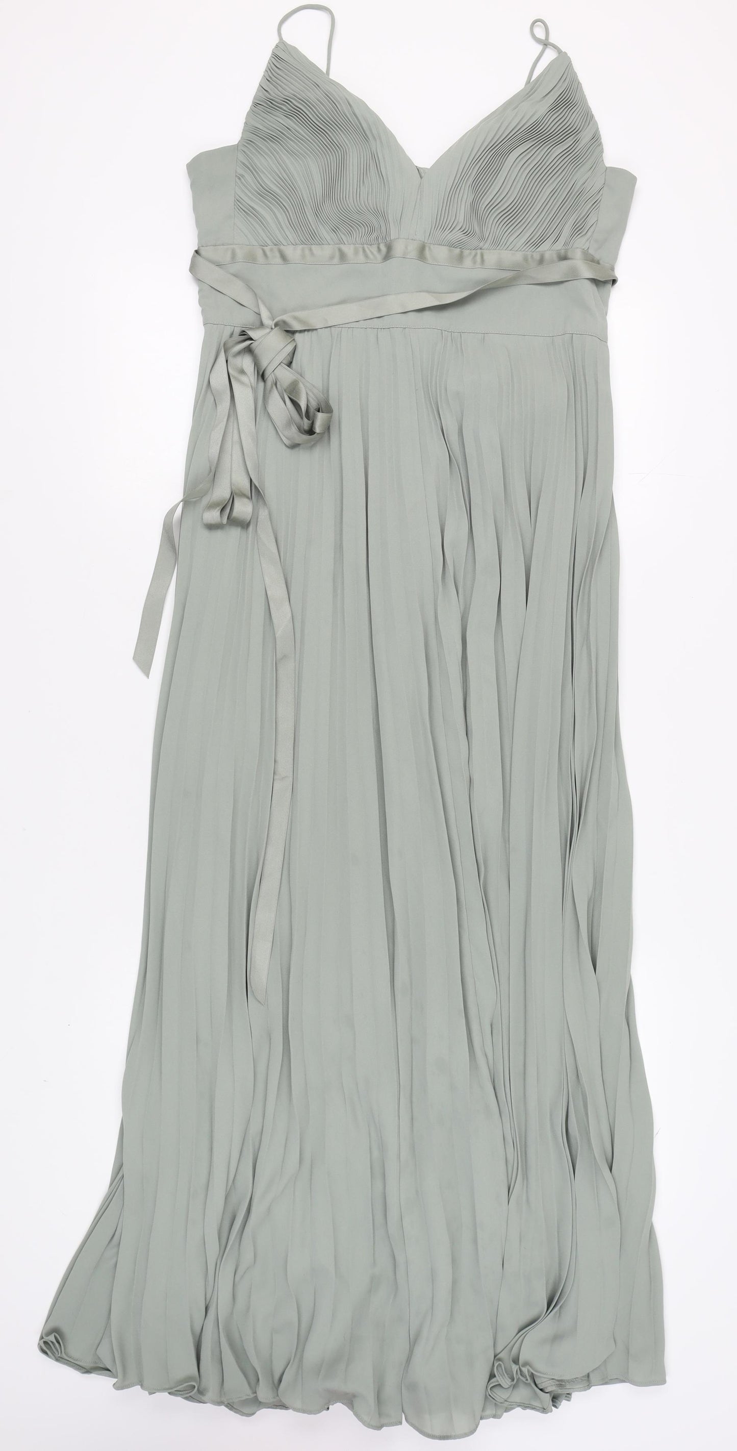 ASOS DESIGN Women's Green Maxi Dress - Size 16