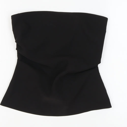 Zara Women's Black Strapless Blouse M - Elegant Party Top