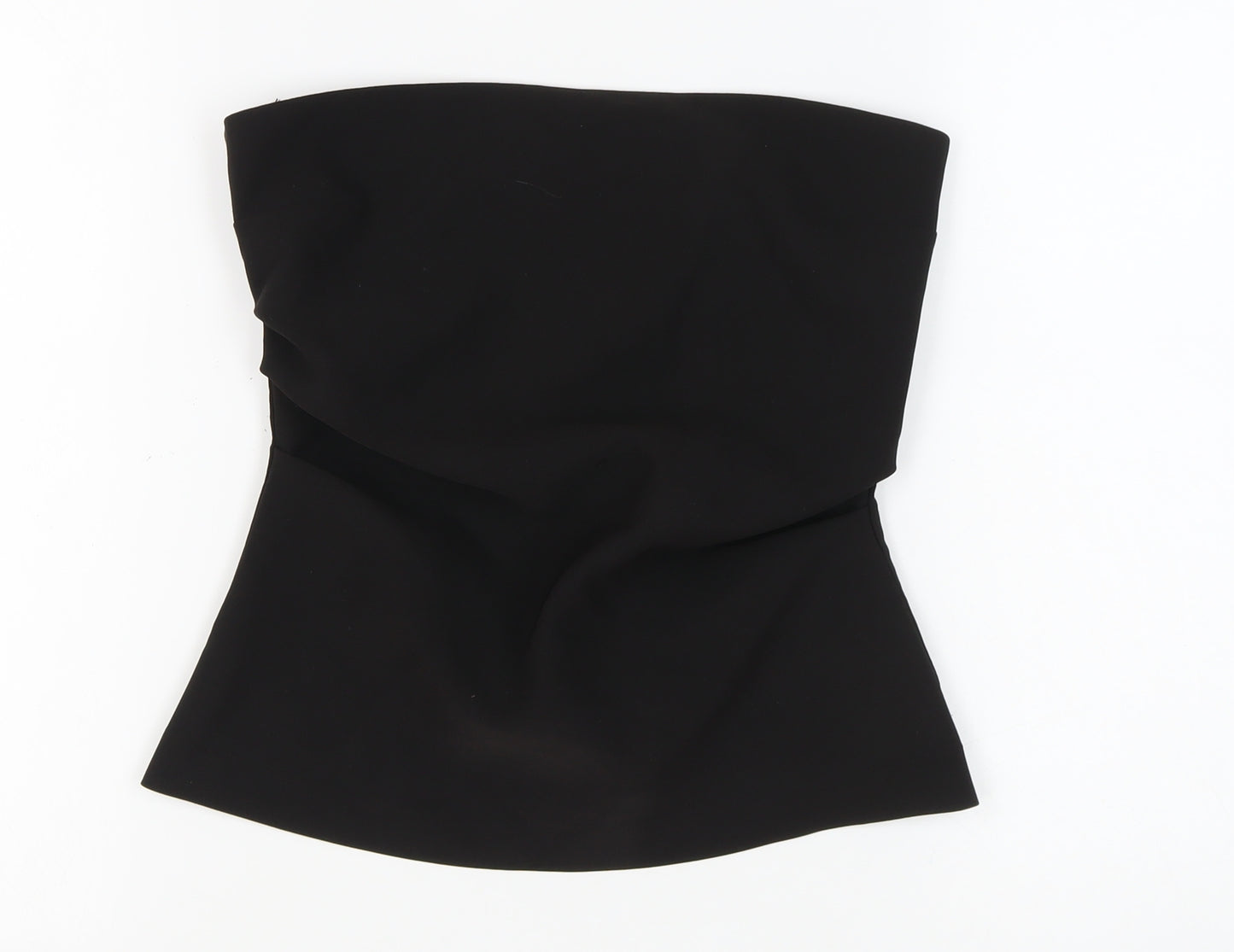 Zara Women's Black Strapless Blouse M - Elegant Party Top