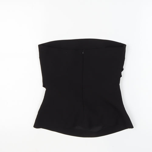 Zara Women's Black Strapless Blouse M - Elegant Party Top
