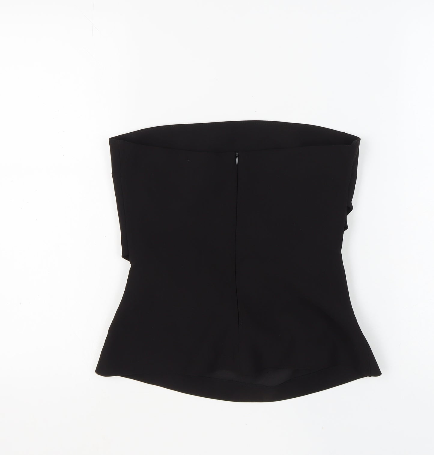 Zara Women's Black Strapless Blouse M - Elegant Party Top