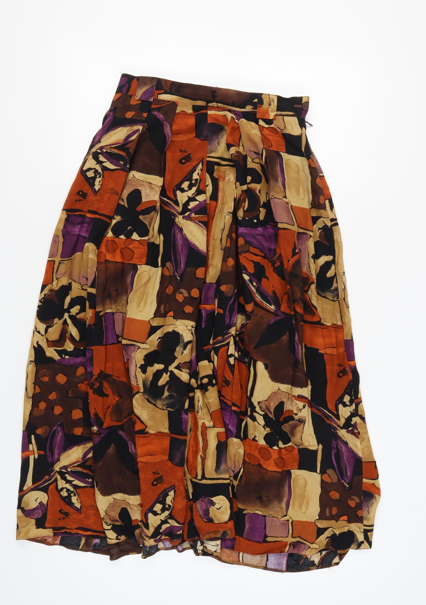 Imogen Women's Multicoloured Pleated Midi Skirt - Size 12