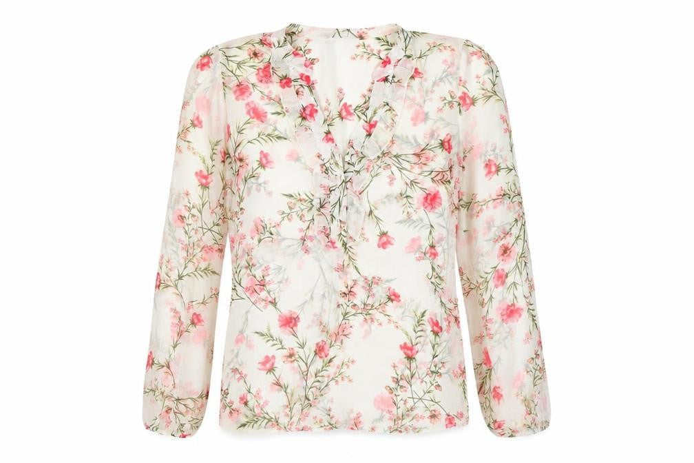 Front view of Style Chart Women's Multicoloured Floral Blouse, size 8