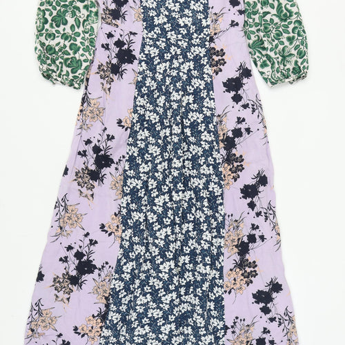 MAX&Co. Women's Multicoloured 3/4 Sleeve Dress Size 10