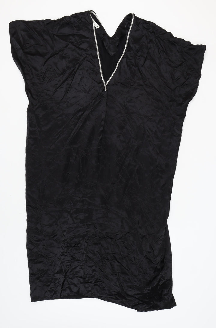 Zara Women's Black Beaded Dress Size 8
