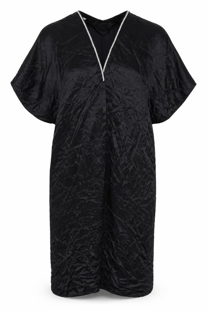 Front view of Zara Women's Black Beaded Dress, size 8