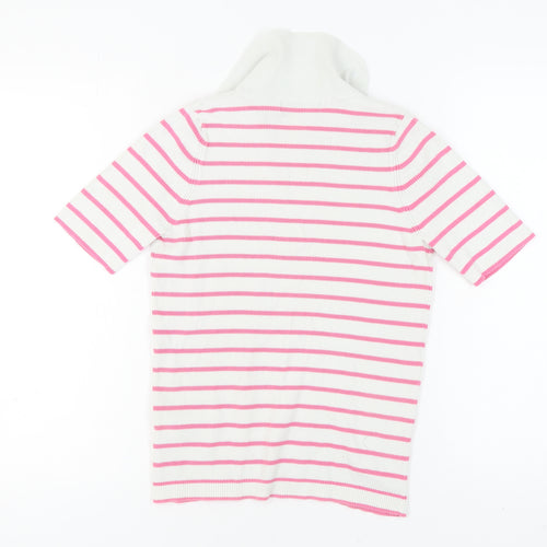 Marks and Spencer Women's Multicoloured Striped Polo - Size S