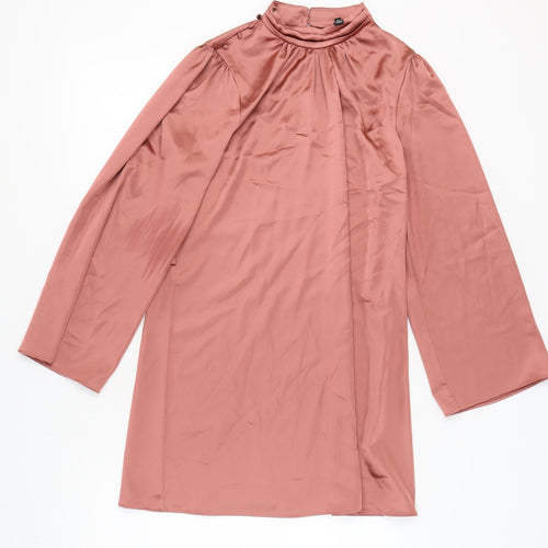 River Island Pink Long Sleeve Women's Dress Size 12