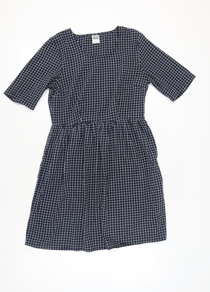 Vero Moda Women's Black Check Shift Dress M