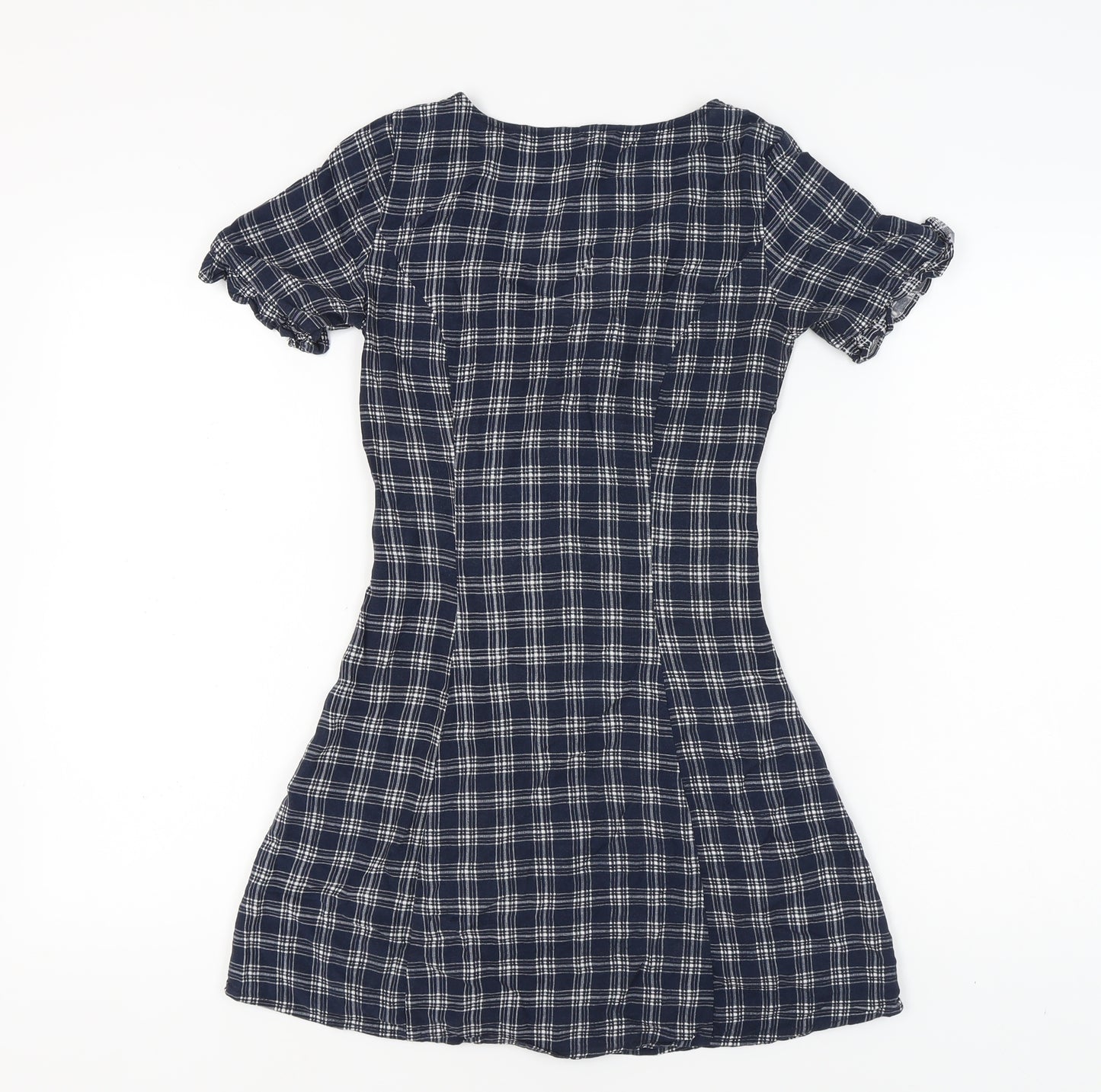 H&M Women's Grey Plaid Shirt Dress Size 4