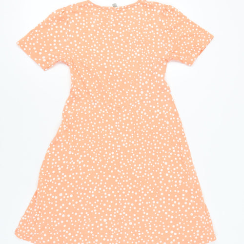 ASOS Women's Orange Polka Dot Dress Size 12