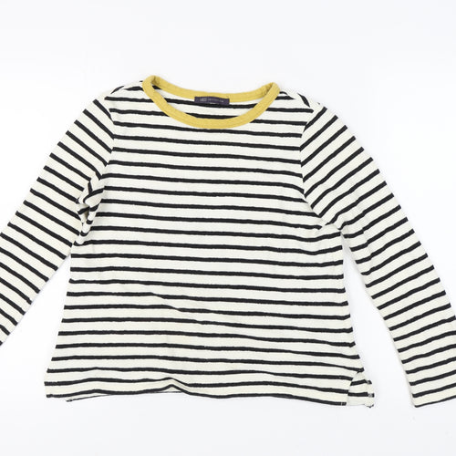 Marks and Spencer Women's Black Striped Pullover Sweatshirt