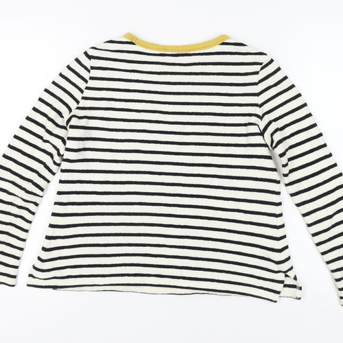 Marks and Spencer Women's Black Striped Pullover Sweatshirt