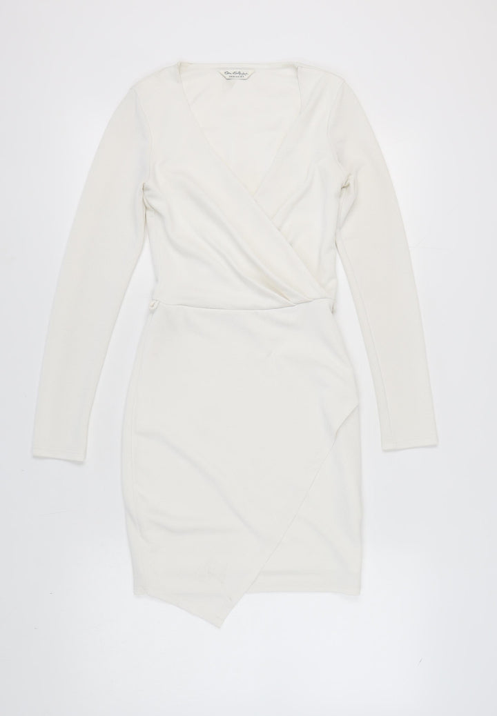 Miss Selfridge Women's White Wrap Dress Size 4