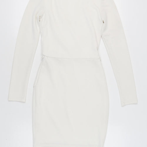 Miss Selfridge Women's White Wrap Dress Size 4