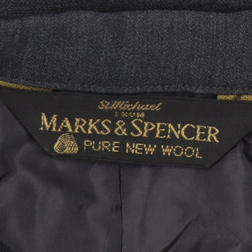 Marks and Spencer Women's Grey Wool Pencil Skirt Size 12