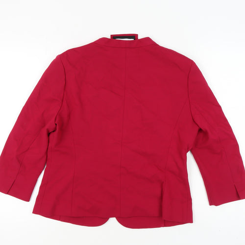 Caractère Red Women's Blazer, Size 16, One-Button, Formal