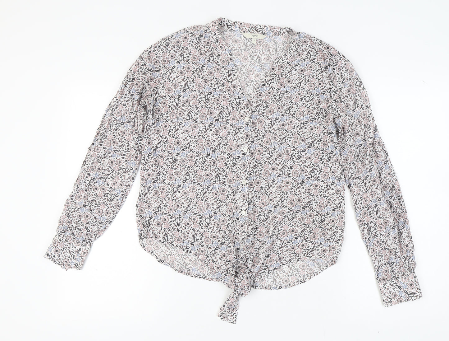 Next Women's Multicoloured Floral Blouse - Size 10
