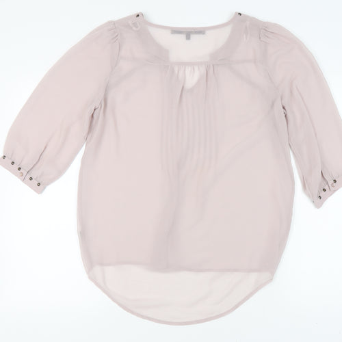 Next Women's Beige Studded Blouse Size 14