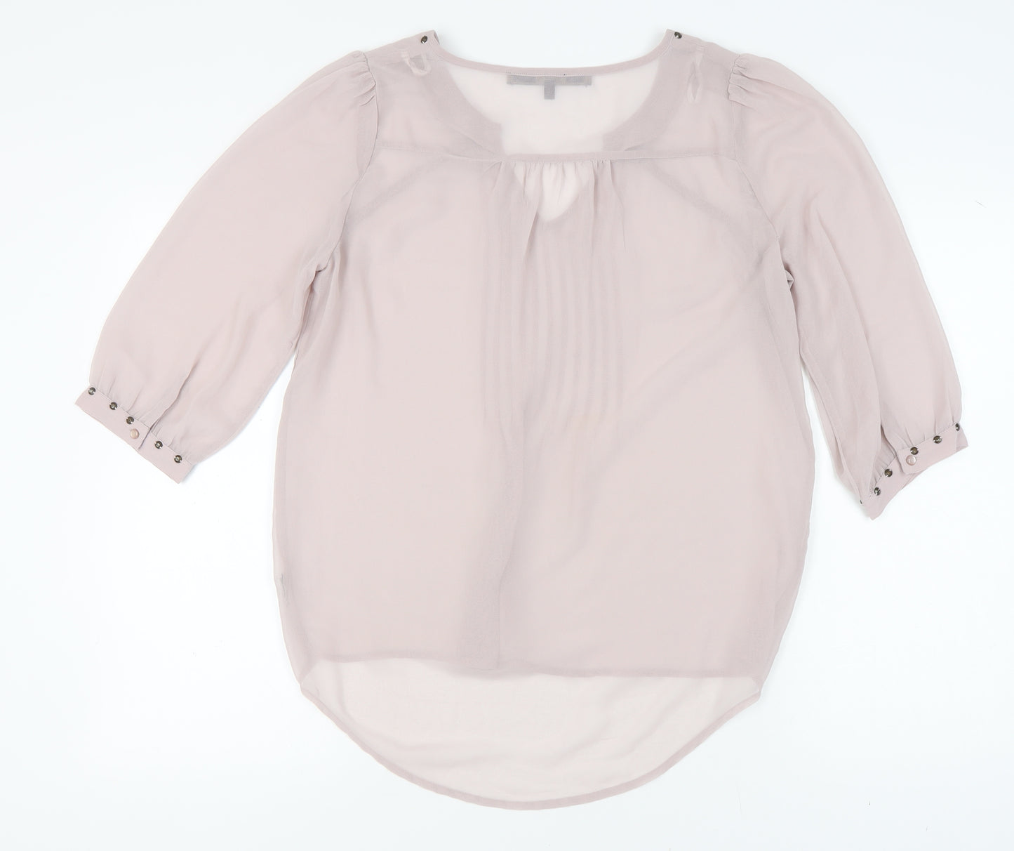Next Women's Beige Studded Blouse Size 14