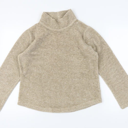 Principles Women Beige Sweatshirt Size 14 High Neck Autumn