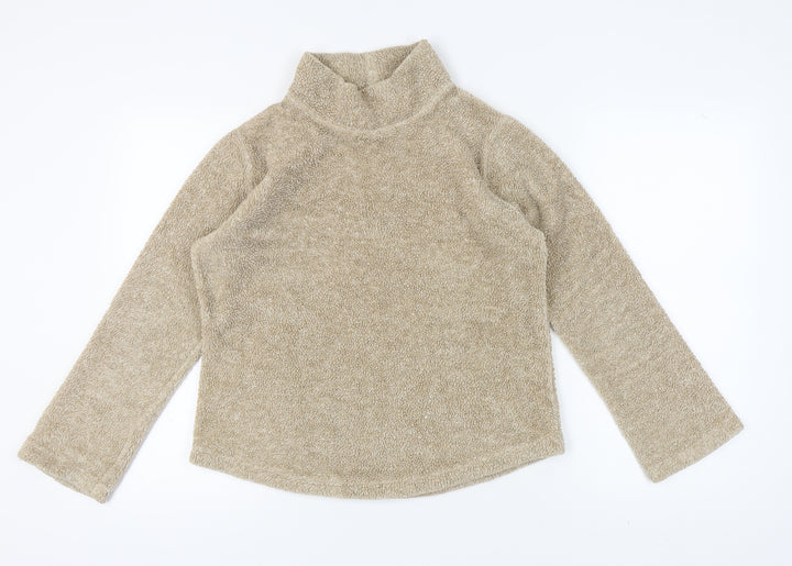 Principles Women Beige Sweatshirt Size 14 High Neck Autumn