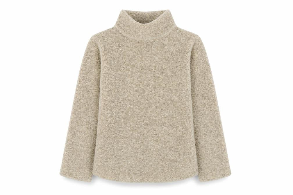 Front view of Principles Women Beige Sweatshirt, size 14, High Neck Autumn