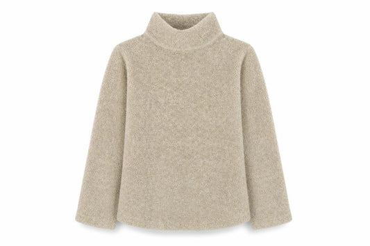 Front view of Principles Women Beige Sweatshirt, size 14, High Neck Autumn