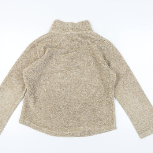 Principles Women Beige Sweatshirt Size 14 High Neck Autumn