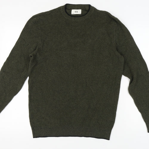 C&A Men's Green Pullover Jumper Medium