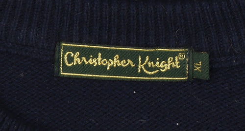 Christopher Knight Men's XL Blue Argyle Pullover Jumper