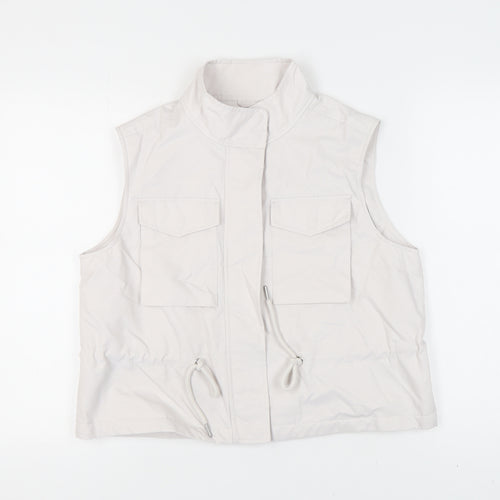 Marks and Spencer Women Beige Size 12 Sleeveless Waistcoat