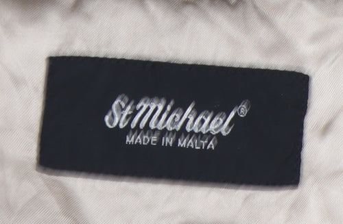 St Michael Men's Beige Bomber Jacket Medium 38-40"