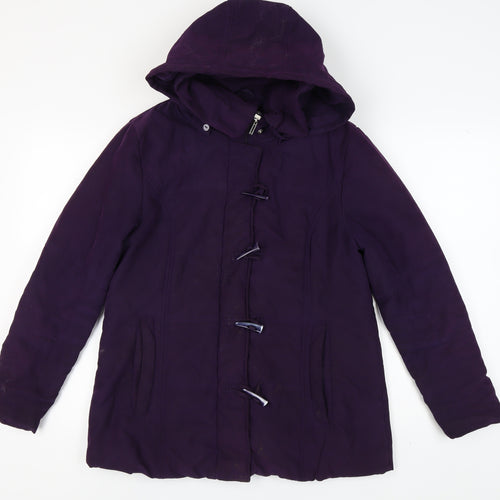 Katherine Hammond Women's Purple Hooded Coat Size 12