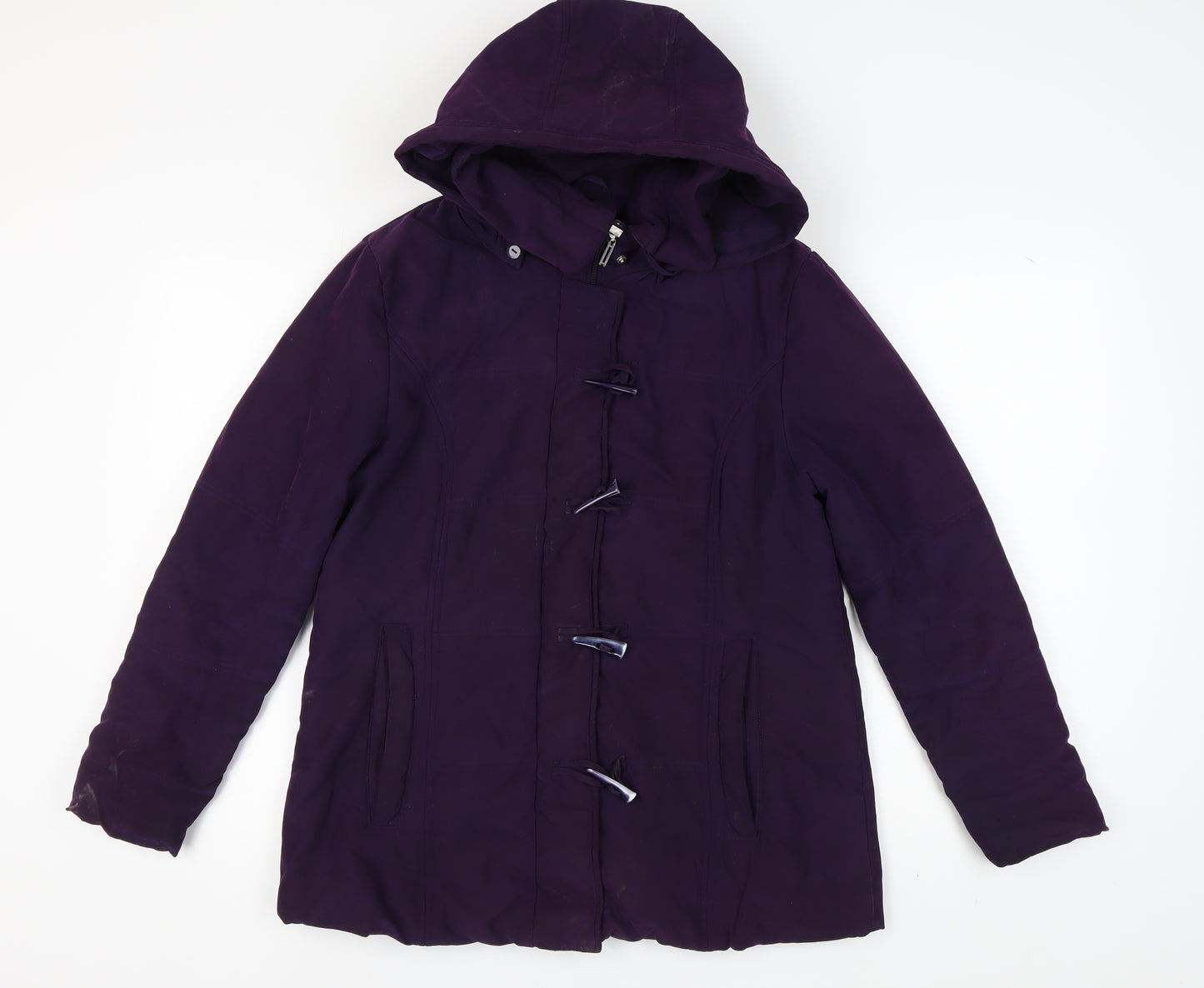 Katherine Hammond Women's Purple Hooded Coat Size 12