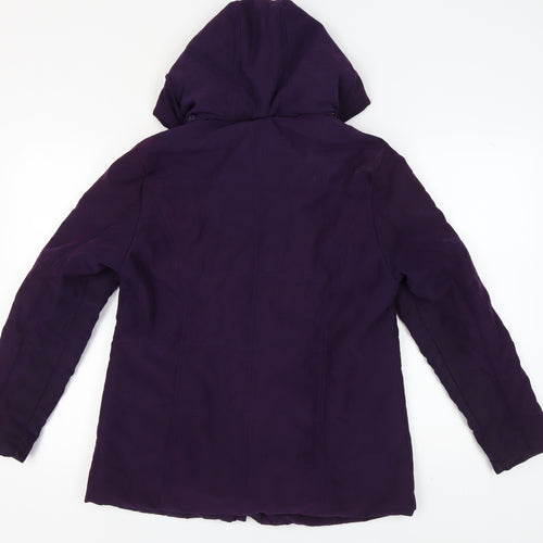 Katherine Hammond Women's Purple Hooded Coat Size 12