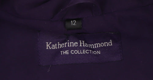 Katherine Hammond Women's Purple Hooded Coat Size 12