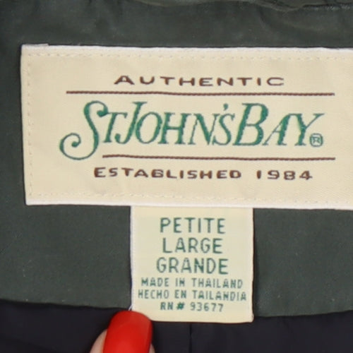 St. John's Bay Green Petite Parka Jacket L