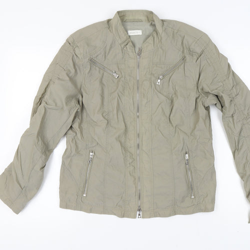 Bonita Women's Beige Jacket, Size 16, Casual Zip Style