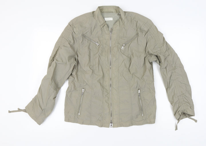 Bonita Women's Beige Jacket, Size 16, Casual Zip Style