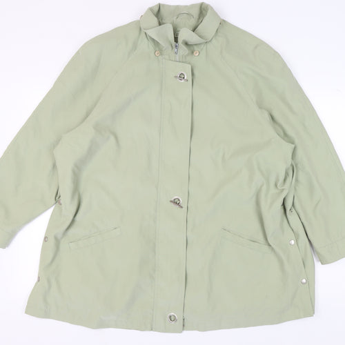 Elvi Women's Green Casual Mid-Length Jacket - Size 2