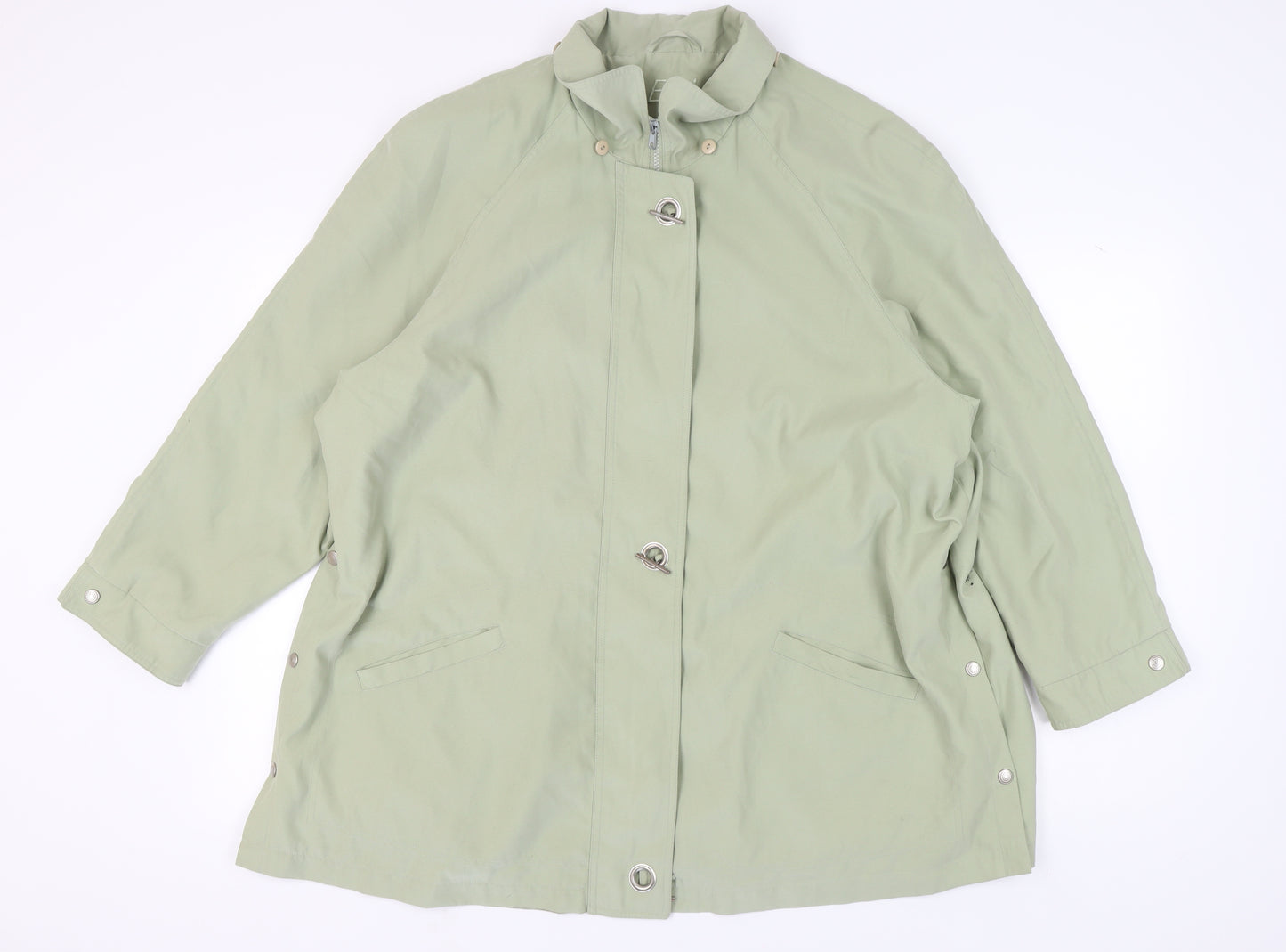 Elvi Women's Green Casual Mid-Length Jacket - Size 2