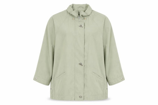 Front view of ELVI Women's Green Casual Mid-Length Jacket -, size 2