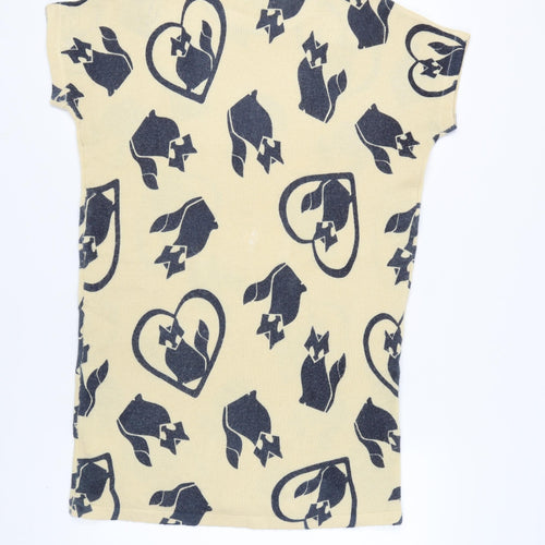 River Island Beige Animal Print T-Shirt Dress Teens Size 14